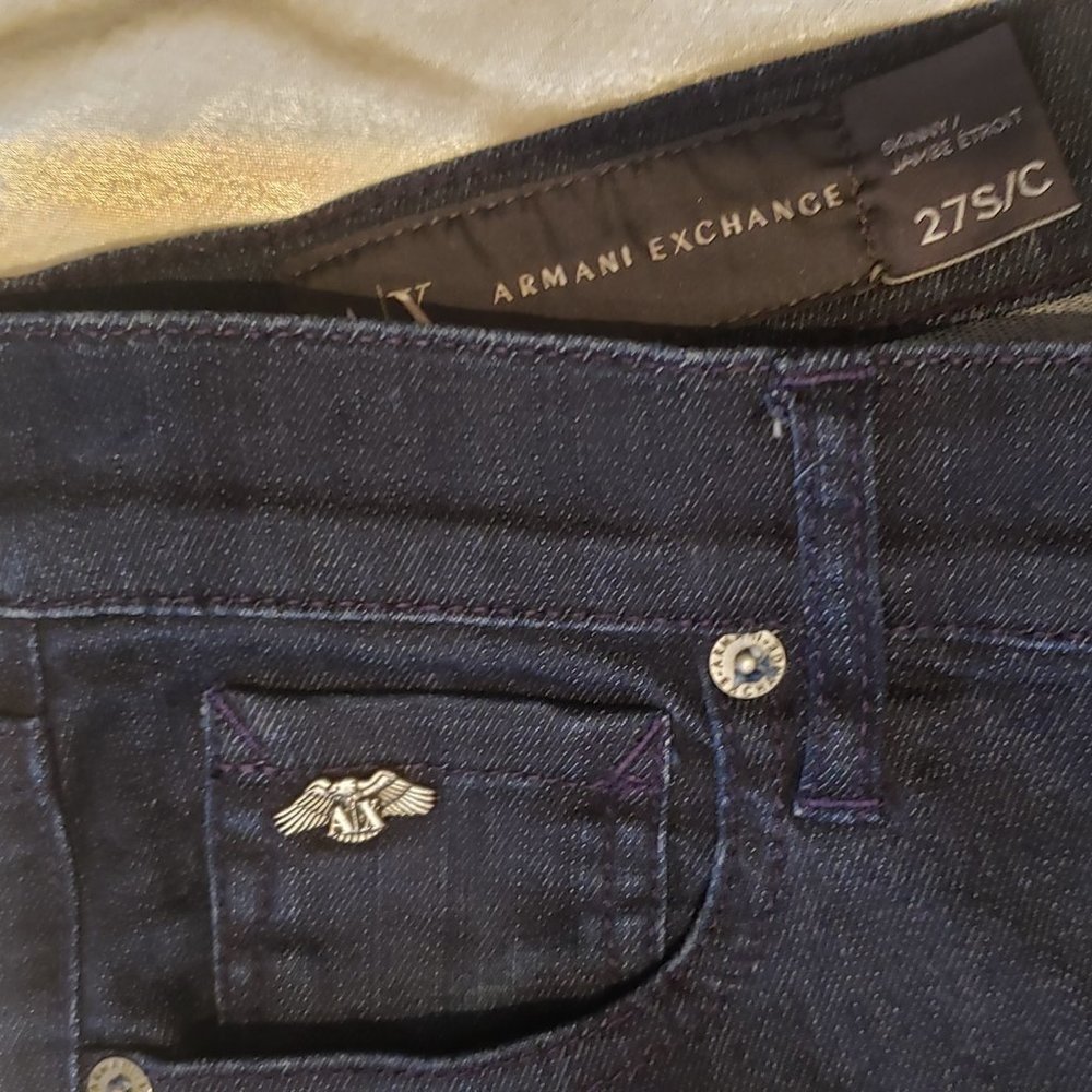 Armani Exchange- AX- Skinny Dark Blue Denim Size 6- L28"